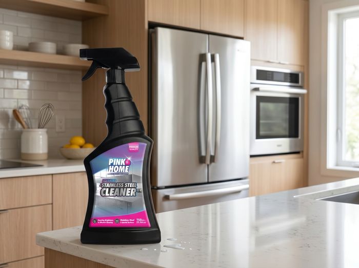 Pink Home paslanmaz çelik temizleyici lifestyle görsel